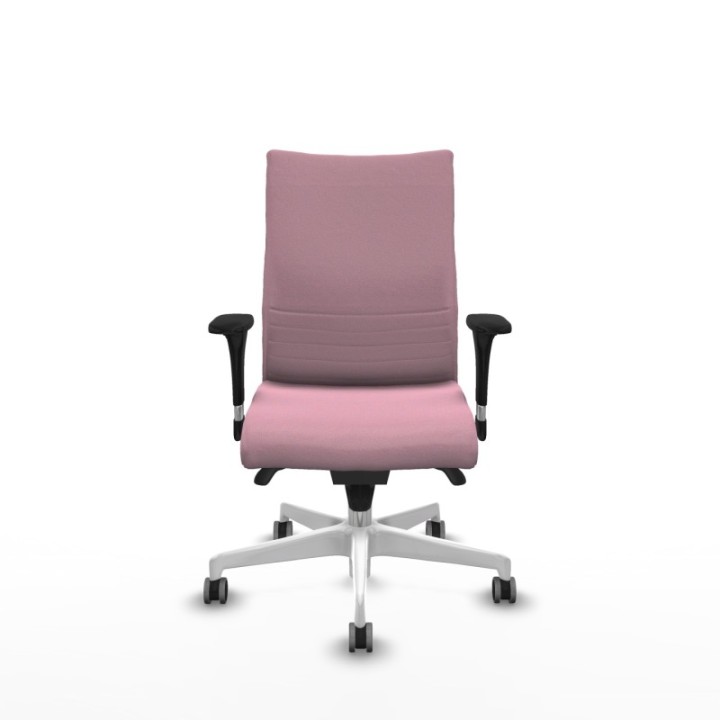 Albacete confidente XL sincro bali rosa brazos 1D cromados base blanca ruedas 65mm engomadas