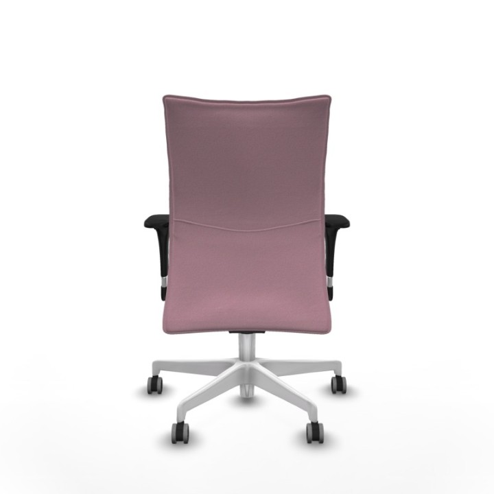 Albacete confidente XL sincro bali rosa brazos 1D cromados base blanca ruedas 65mm engomadas