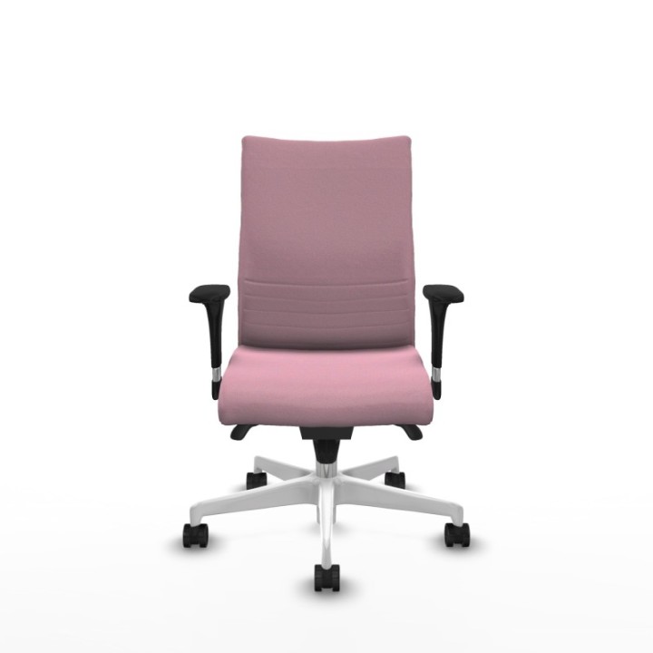 Albacete confidente XL sincro bali rosa brazos 1D cromados base blanca ruedas 65 mm nailon