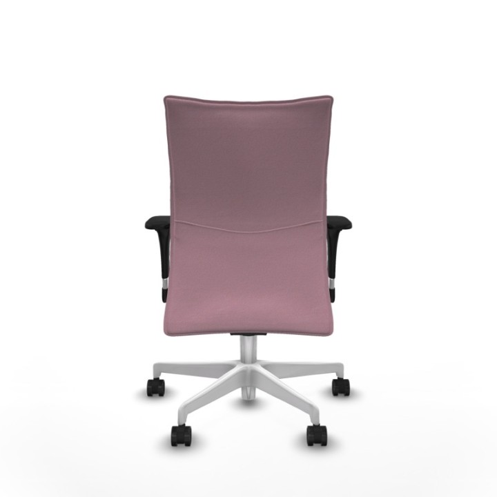 Albacete confidente XL sincro bali rosa brazos 1D cromados base blanca ruedas 65 mm nailon