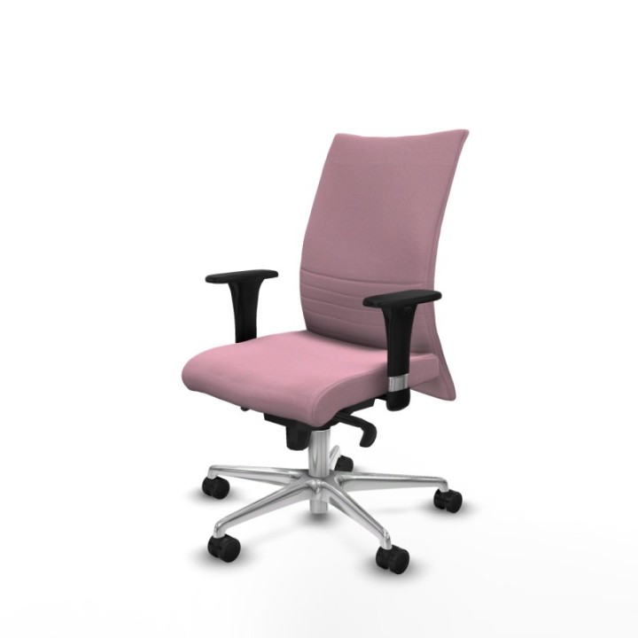 Albacete confidente XL sincro bali rosa brazos 1D cromados base aluminio ruedas 65 mm nailon