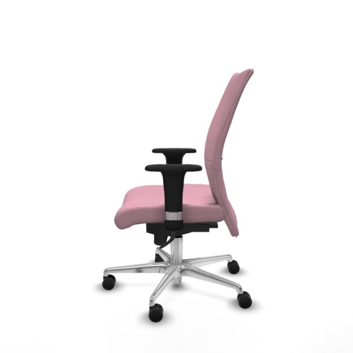 Albacete confidente XL sincro bali rosa brazos 1D cromados base aluminio ruedas 65 mm nailon