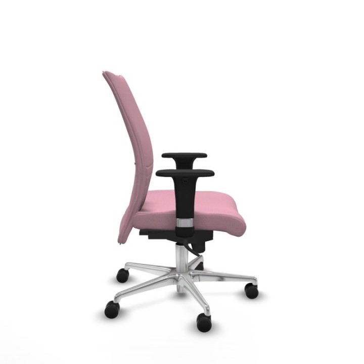 Albacete confidente XL sincro bali rosa brazos 1D cromados base aluminio ruedas 65 mm nailon