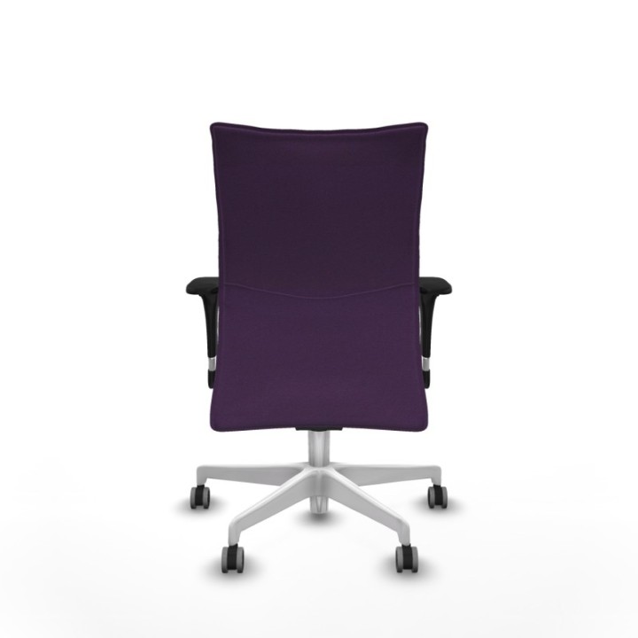 Albacete confidente XL sincro bali morado brazos 1D cromados base blanca ruedas 65mm engomadas