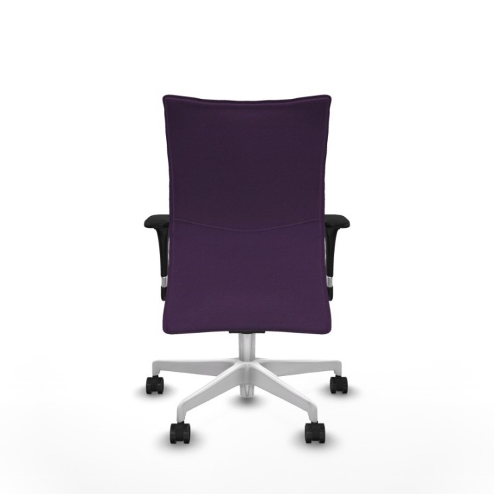 Albacete confidente XL sincro bali morado brazos 1D cromados base blanca ruedas 65 mm nailon