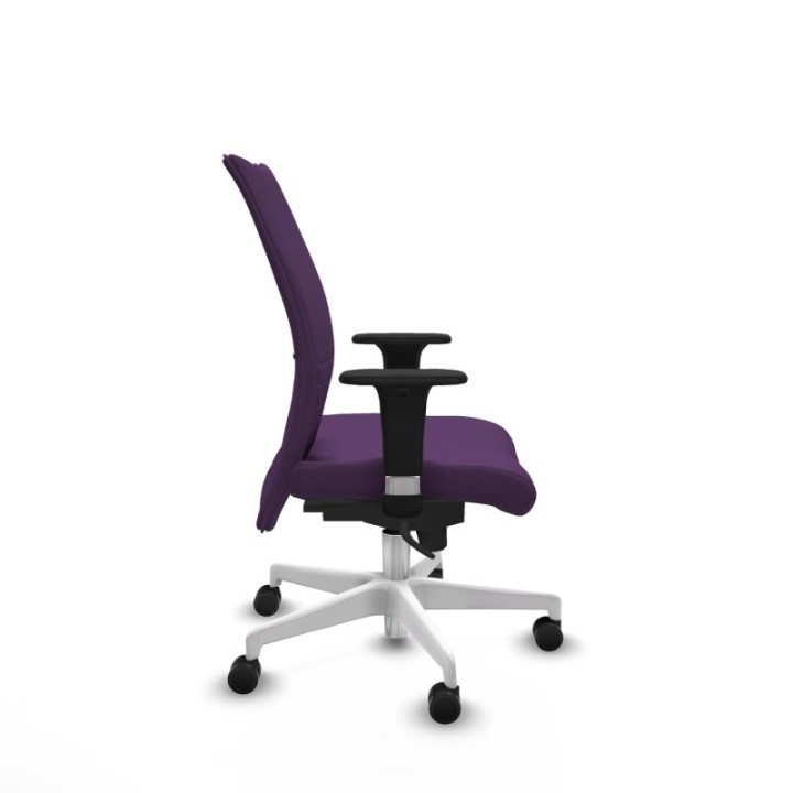 Albacete confidente XL sincro bali morado brazos 1D cromados base blanca ruedas 65 mm nailon