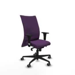 Albacete confidente XL sincro bali morado brazos 1D cromados base nailon ruedas 65mm engomadas