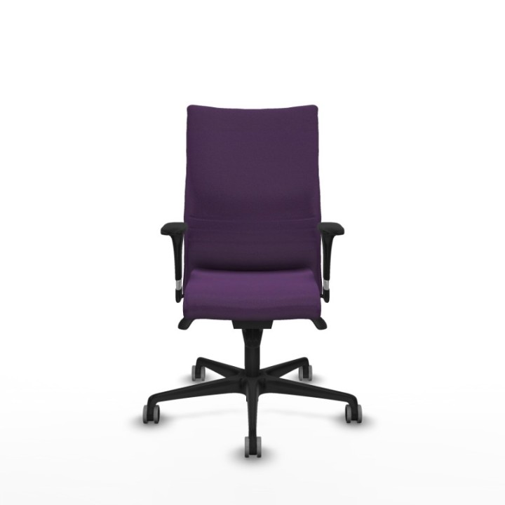 Albacete confidente XL sincro bali morado brazos 1D cromados base nailon ruedas 65mm engomadas