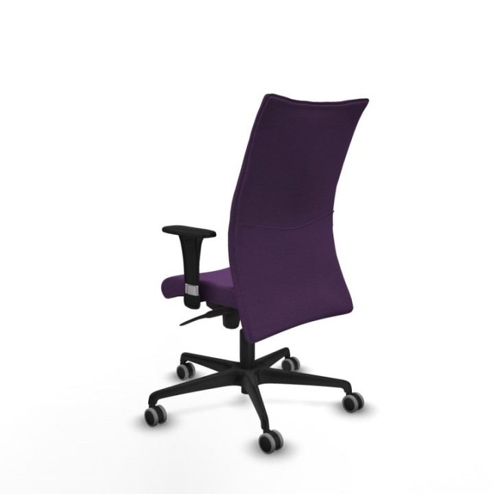 Albacete confidente XL sincro bali morado brazos 1D cromados base nailon ruedas 65mm engomadas