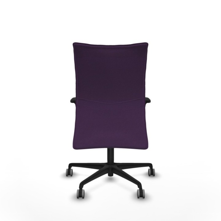 Albacete confidente XL sincro bali morado brazos 1D cromados base nailon ruedas 65mm engomadas