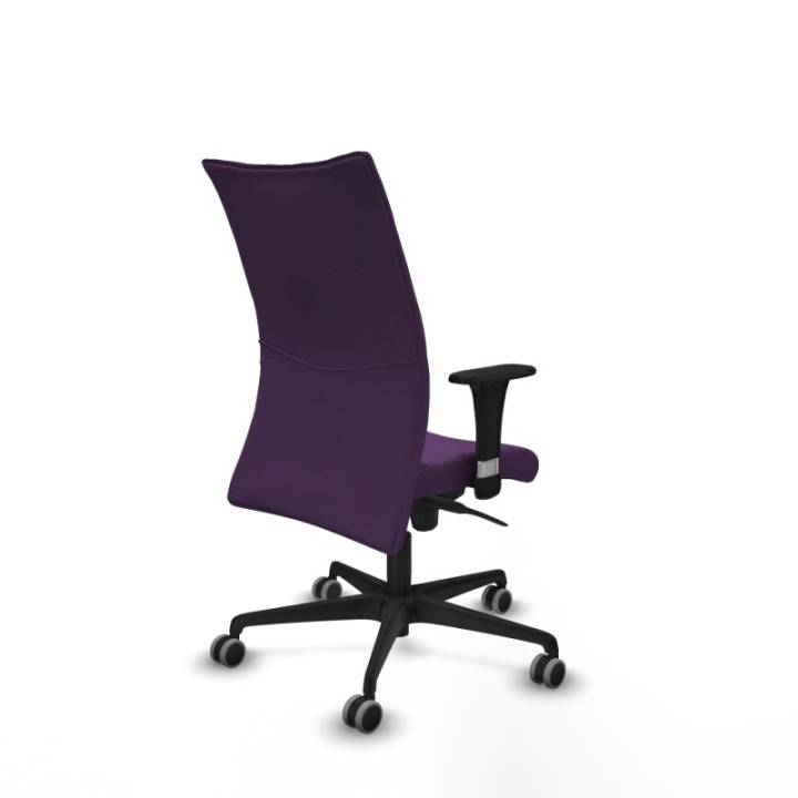 Albacete confidente XL sincro bali morado brazos 1D cromados base nailon ruedas 65mm engomadas