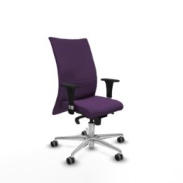 Albacete confidente XL sincro bali morado brazos 1D cromados base aluminio ruedas 65mm engomadas