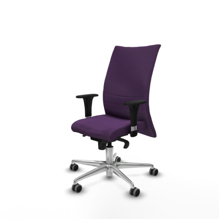 Albacete confidente XL sincro bali morado brazos 1D cromados base aluminio ruedas 65mm engomadas