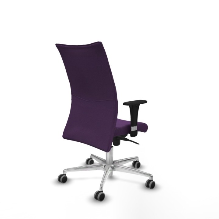 Albacete confidente XL sincro bali morado brazos 1D cromados base aluminio ruedas 65mm engomadas