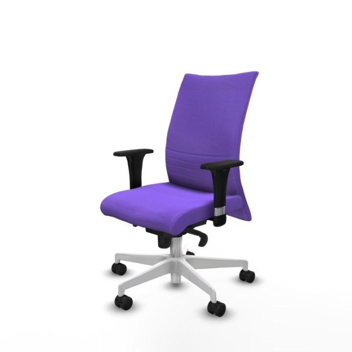 Albacete confidente XL sincro bali lila brazos 1D cromados base blanca ruedas 65 mm nailon