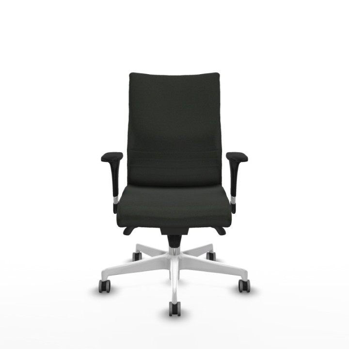 Albacete confidente XL sincro bali negro brazos 1D cromados base blanca ruedas 65mm engomadas