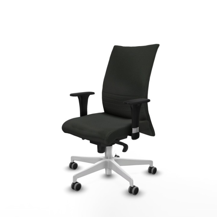 Albacete confidente XL sincro bali negro brazos 1D cromados base blanca ruedas 65mm engomadas