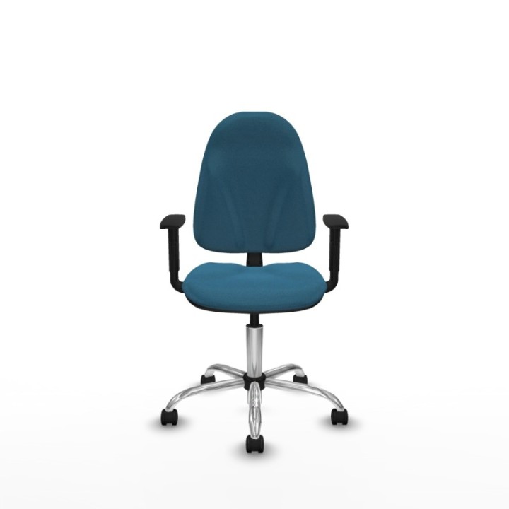 Algarra CP bali verde petroleo brazos 1D base cromada ruedas nailon 50mm