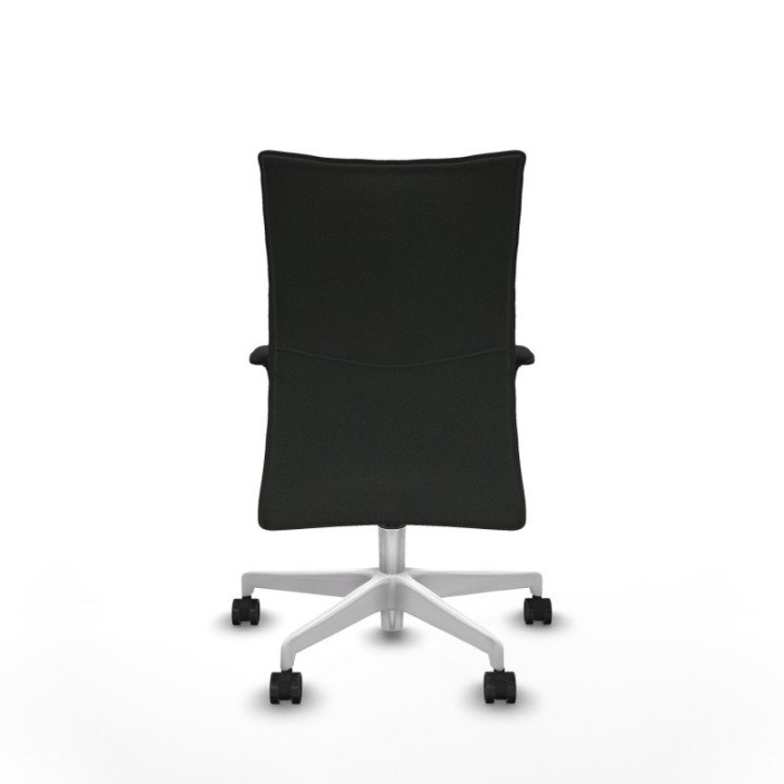 Albacete confidente XL sincro bali negro brazos 1D cromados base blanca ruedas 65 mm nailon