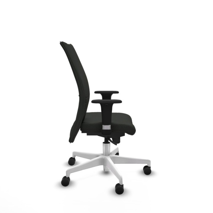 Albacete confidente XL sincro bali negro brazos 1D cromados base blanca ruedas 65 mm nailon