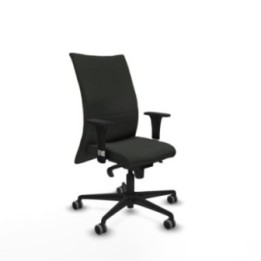 Albacete confidente XL sincro bali negro brazos 1D cromados base nailon ruedas 65mm engomadas