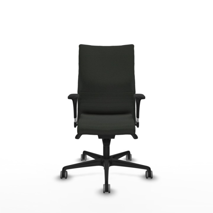 Albacete confidente XL sincro bali negro brazos 1D cromados base nailon ruedas 65mm engomadas