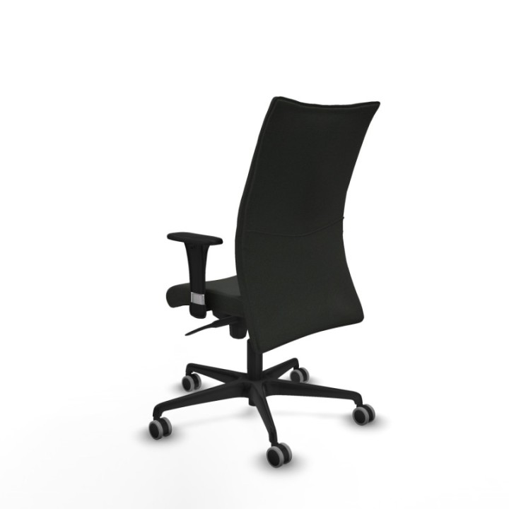 Albacete confidente XL sincro bali negro brazos 1D cromados base nailon ruedas 65mm engomadas