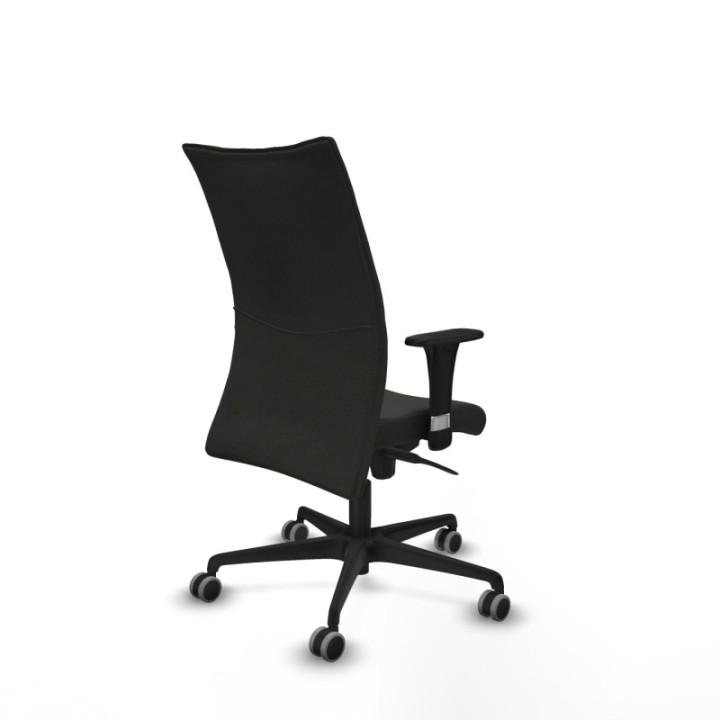 Albacete confidente XL sincro bali negro brazos 1D cromados base nailon ruedas 65mm engomadas