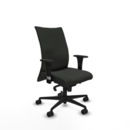 Albacete confidente XL sincro bali negro brazos 1D cromados base nailon ruedas 65 mm nailon