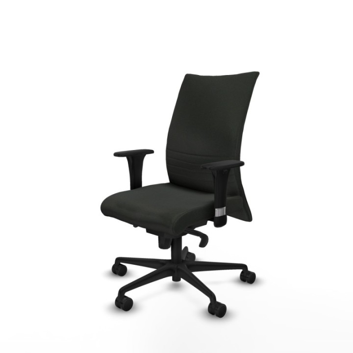 Albacete confidente XL sincro bali negro brazos 1D cromados base nailon ruedas 65 mm nailon