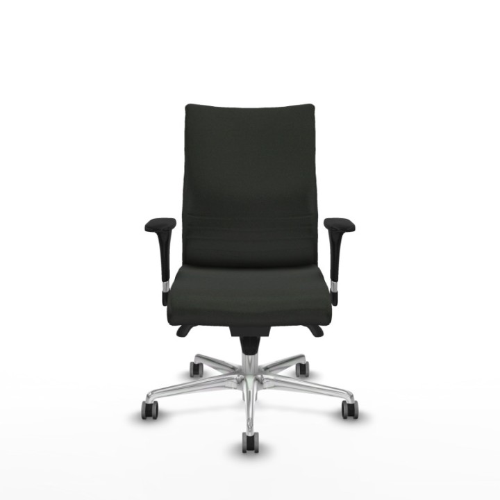 Albacete confidente XL sincro bali negro brazos 1D cromados base aluminio ruedas 65mm engomadas