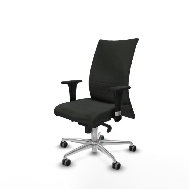 Albacete confidente XL sincro bali negro brazos 1D cromados base aluminio ruedas 65mm engomadas