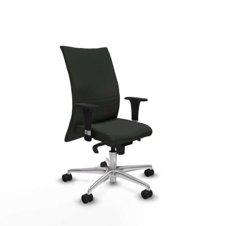 Albacete confidente XL sincro bali negro brazos 1D cromados base aluminio ruedas 65 mm nailon