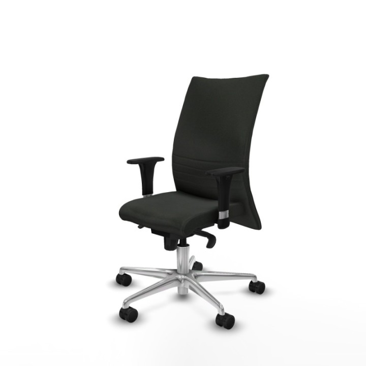 Albacete confidente XL sincro bali negro brazos 1D cromados base aluminio ruedas 65 mm nailon