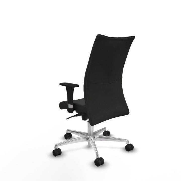 Albacete confidente XL sincro bali negro brazos 1D cromados base aluminio ruedas 65 mm nailon