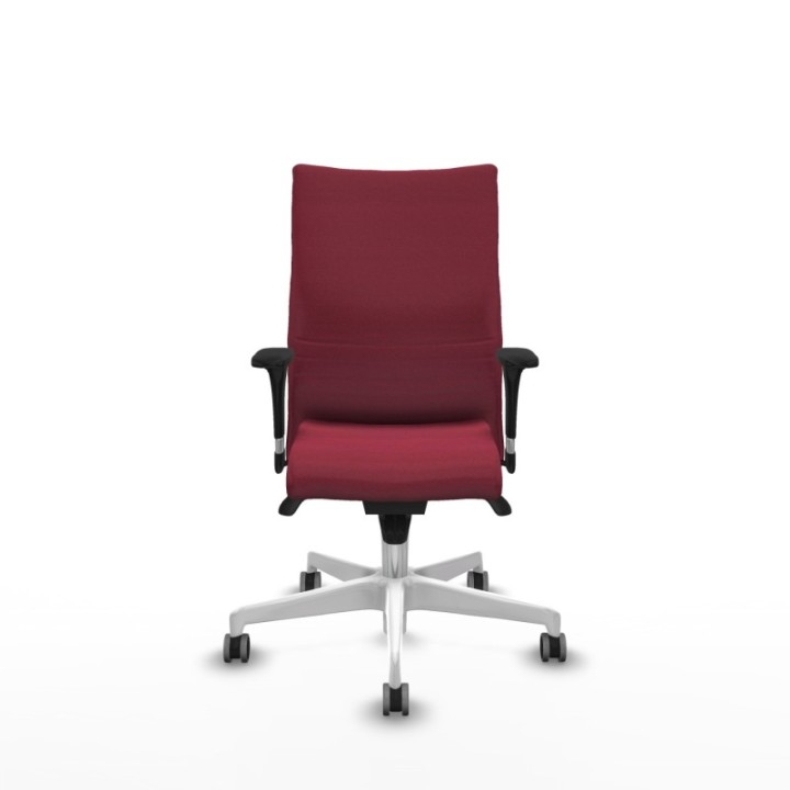 Albacete confidente XL sincro bali granate brazos 1D cromados base blanca ruedas 65mm engomadas