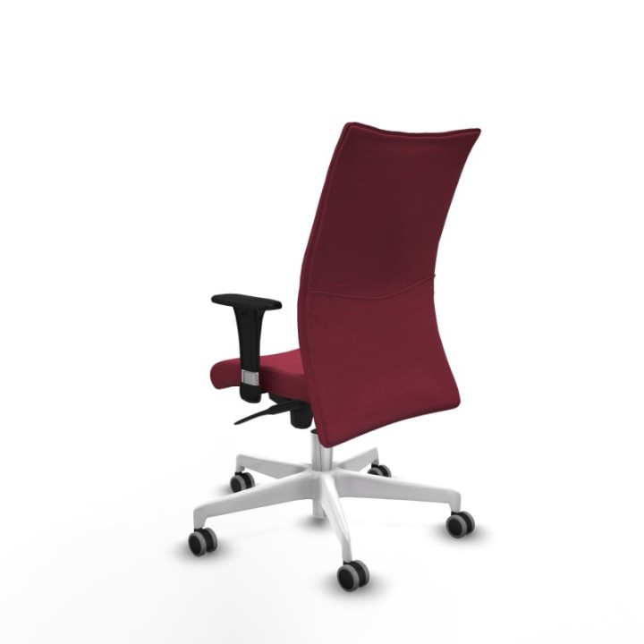 Albacete confidente XL sincro bali granate brazos 1D cromados base blanca ruedas 65mm engomadas