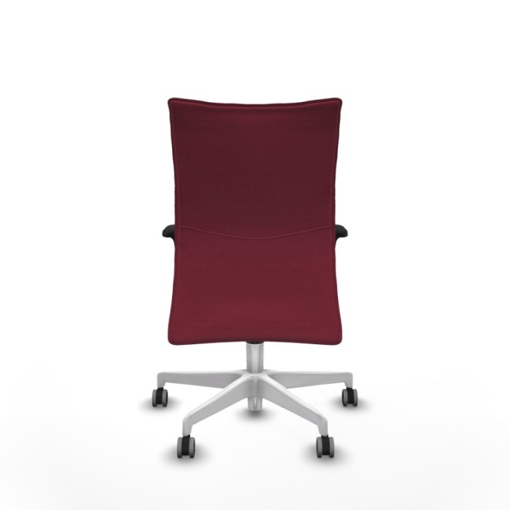 Albacete confidente XL sincro bali granate brazos 1D cromados base blanca ruedas 65mm engomadas