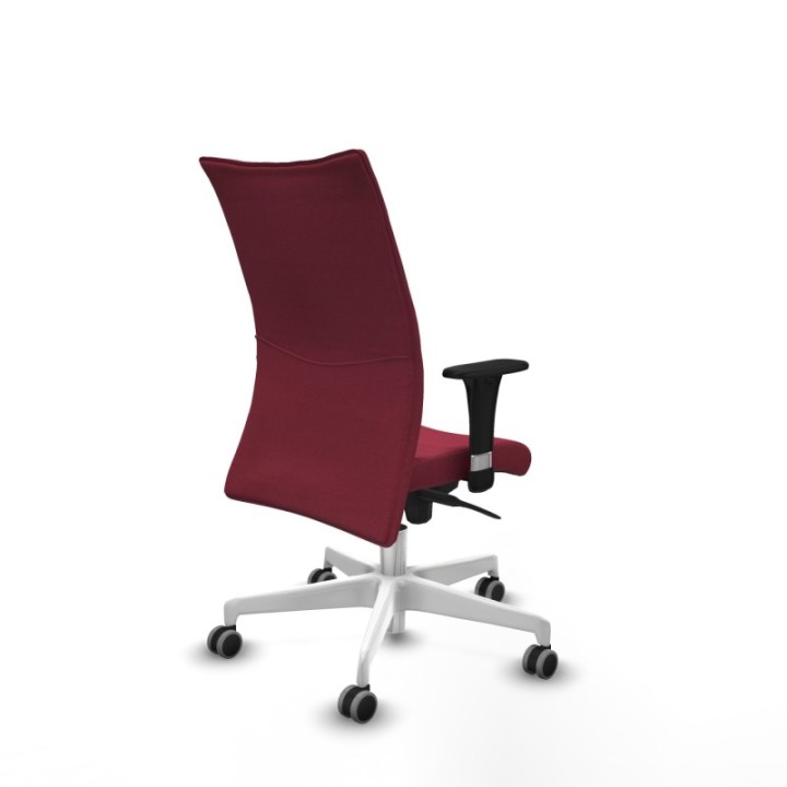 Albacete confidente XL sincro bali granate brazos 1D cromados base blanca ruedas 65mm engomadas