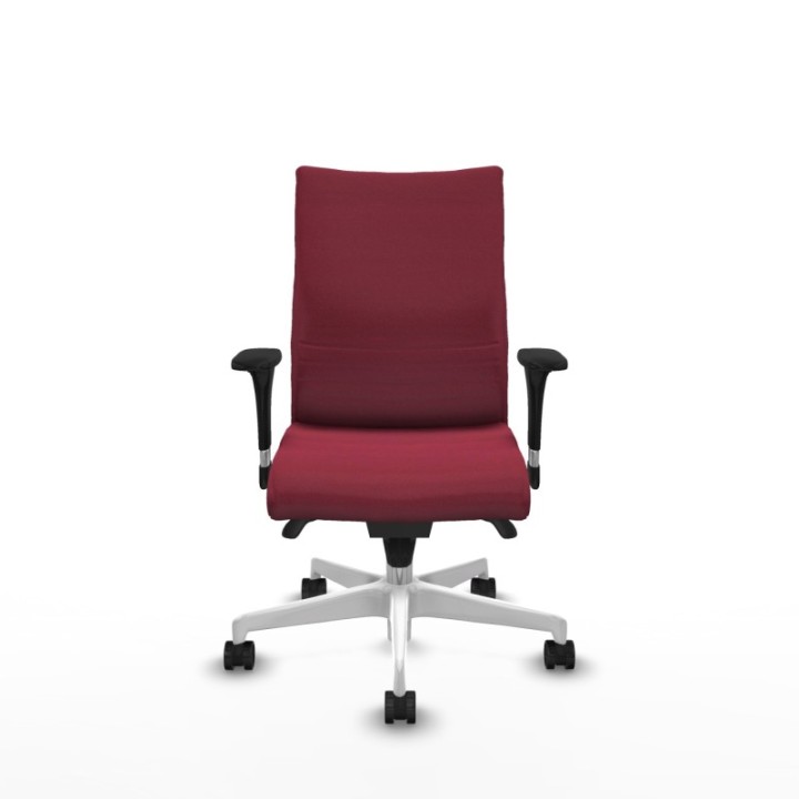 Albacete confidente XL sincro bali granate brazos 1D cromados base blanca ruedas 65 mm nailon