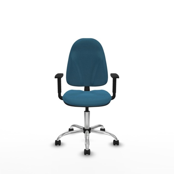 Algarra CP bali verde petroleo brazos 1D base cromada ruedas engomadas 50mm