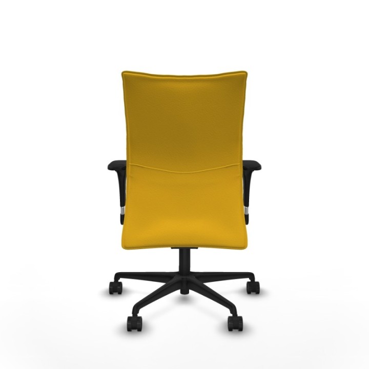 Albacete confidente XL sincro similpiel amarillo brazos 1D cromados base nailon ruedas 65 mm nailon