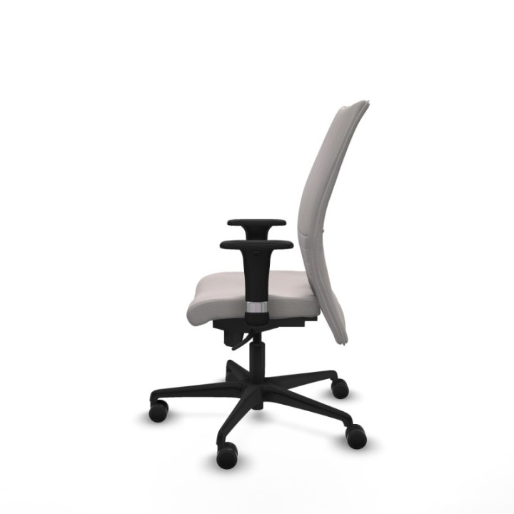 Albacete confidente XL sincro similpiel blanco brazos 1D cromados base nailon ruedas 65 mm nailon