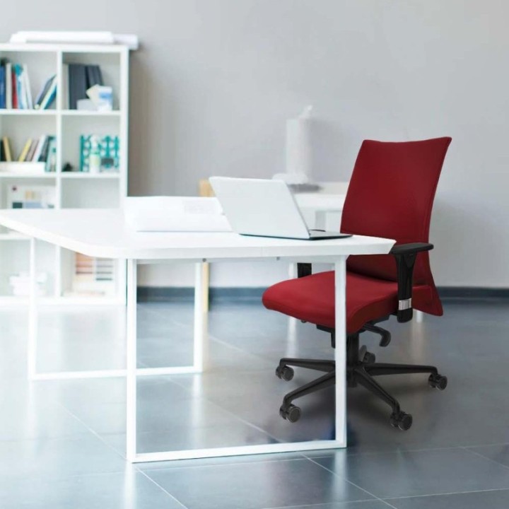 Albacete confidente XL sincro similpiel azul marino brazos 1D cromados base nailon ruedas 65 mm nailon