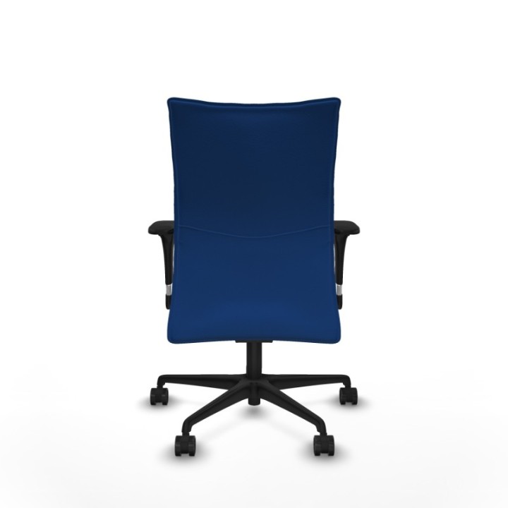 Albacete confidente XL sincro similpiel azul brazos 1D cromados base nailon ruedas 65 mm nailon