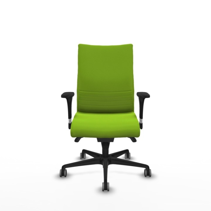 Albacete confidente XL sincro similpiel pistacho brazos 1D cromados base nailon ruedas 65mm engomadas