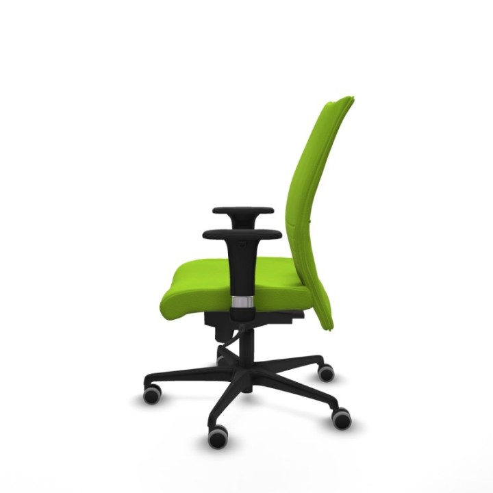 Albacete confidente XL sincro similpiel pistacho brazos 1D cromados base nailon ruedas 65mm engomadas