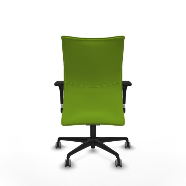 Albacete confidente XL sincro similpiel pistacho brazos 1D cromados base nailon ruedas 65mm engomadas