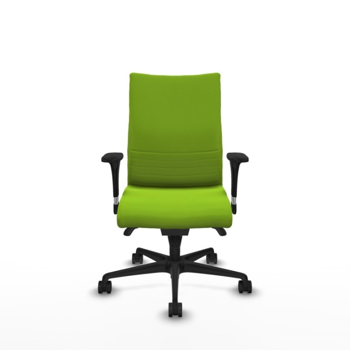 Albacete confidente XL sincro similpiel pistacho brazos 1D cromados base nailon ruedas 65 mm nailon