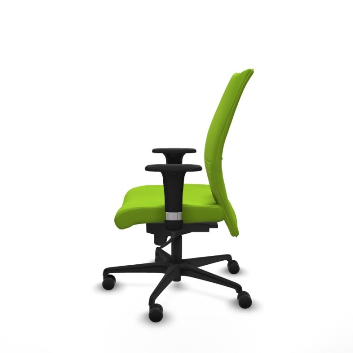 Albacete confidente XL sincro similpiel pistacho brazos 1D cromados base nailon ruedas 65 mm nailon